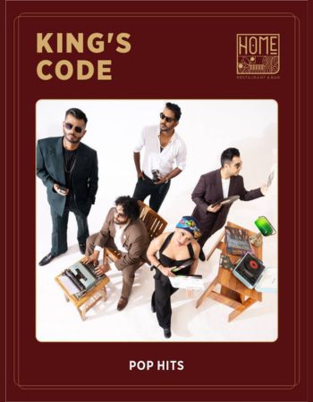 King’s Code cover band performing live on stage with energetic crowd