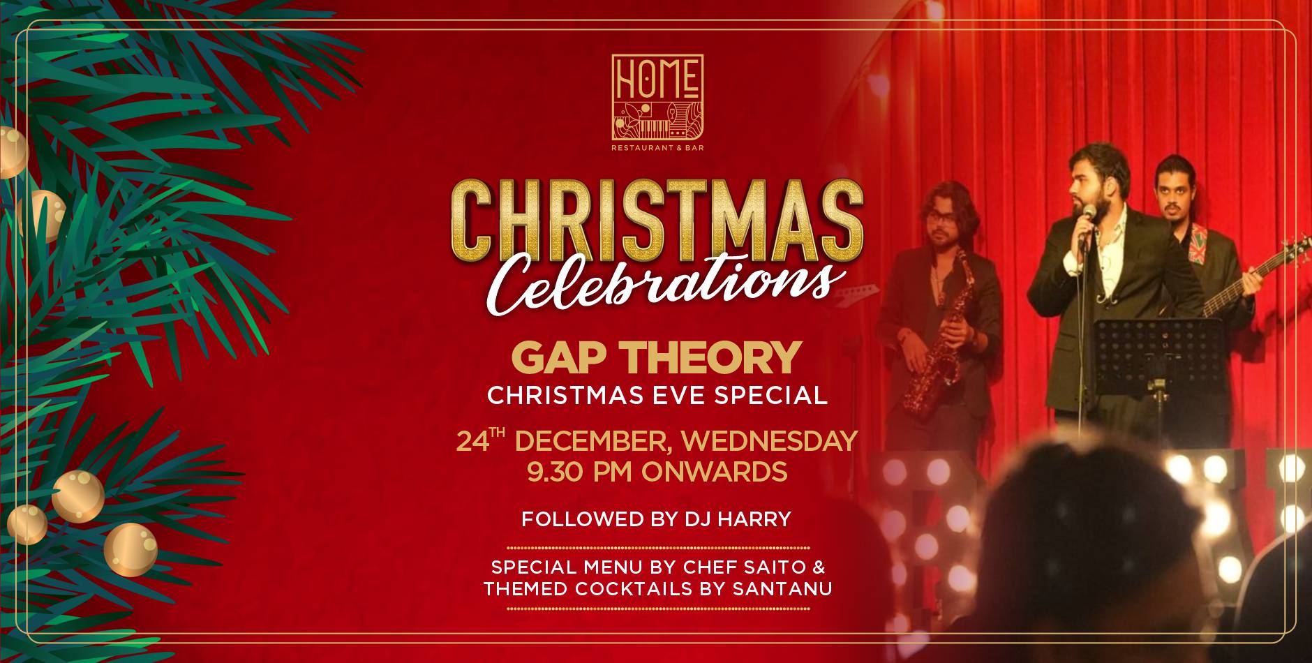 Gap Theory performing live for the Christmas Eve Special at HOME Delhi, followed by DJ Harry.