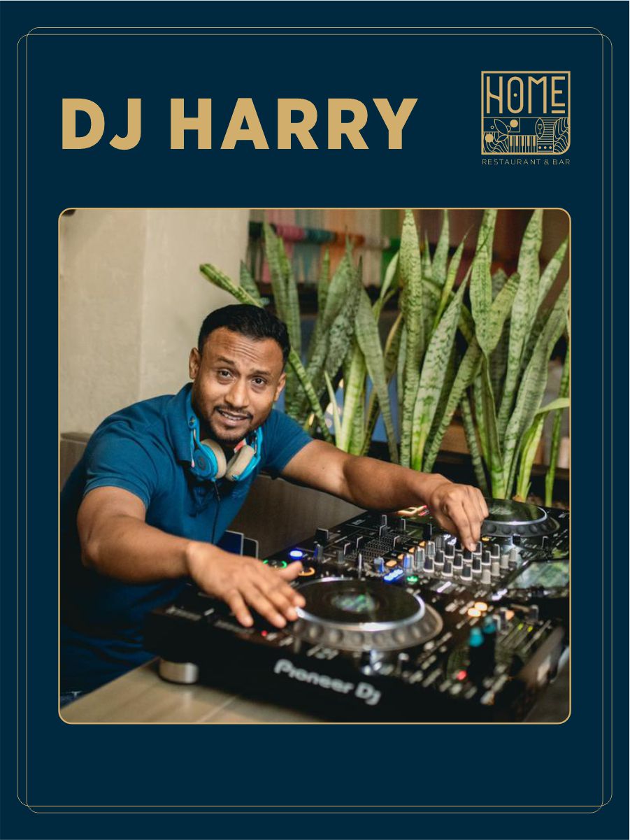 DJ Harry performing live at HOME Delhi with energetic electronic dance music and vibrant nightlife atmosphere.